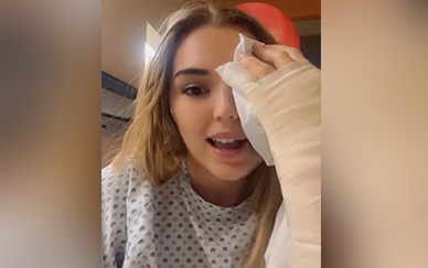 Eva Gary cae de 2 metros de altura